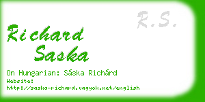 richard saska business card