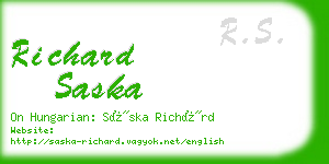 richard saska business card